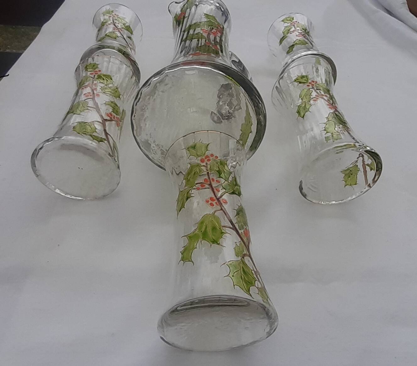 Art Nouveau service, enamelled glass, early 20th century