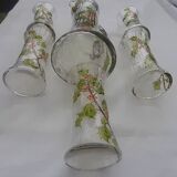 Art Nouveau service, enamelled glass, early 20th century