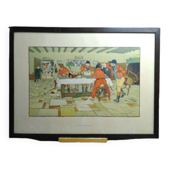 Gravure en couleur ancienne Cecil Aldin