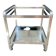 Space Age side table in aluminium and smoked glass