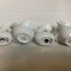 Four white bird candlesticks Arzberg Bareuther