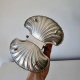 Vintage Double Shell Serving Dish - Silver Plated with Cup