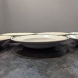 Lot of 6 antique deep plates Digoin Sarreguemines model Boby in very good condition.