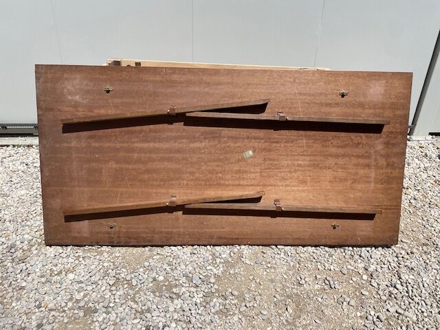 Stripped farmhouse table extensions to 255 cm