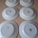 Suite de 6 assiettes plates