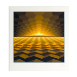 Yvaral "horizon structure" 1981 - original silkscreen print signed in pencil