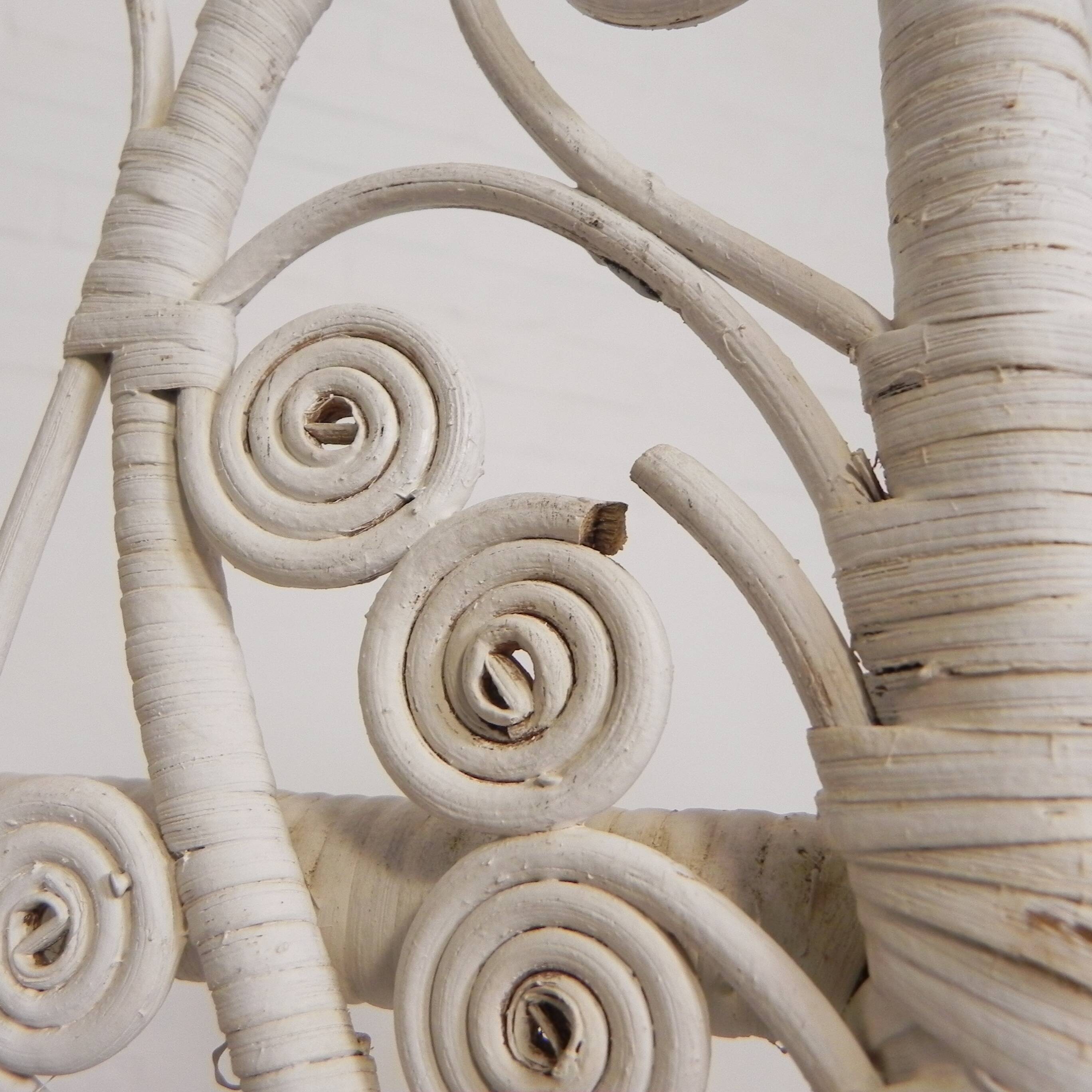 Vintage bamboo, rattan armchair with armrests, 1950s