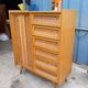 Armoire penderie commode en rotin vintage