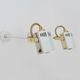 Pair of spot wall lamps adjustable design in white metal and brass. Year 80