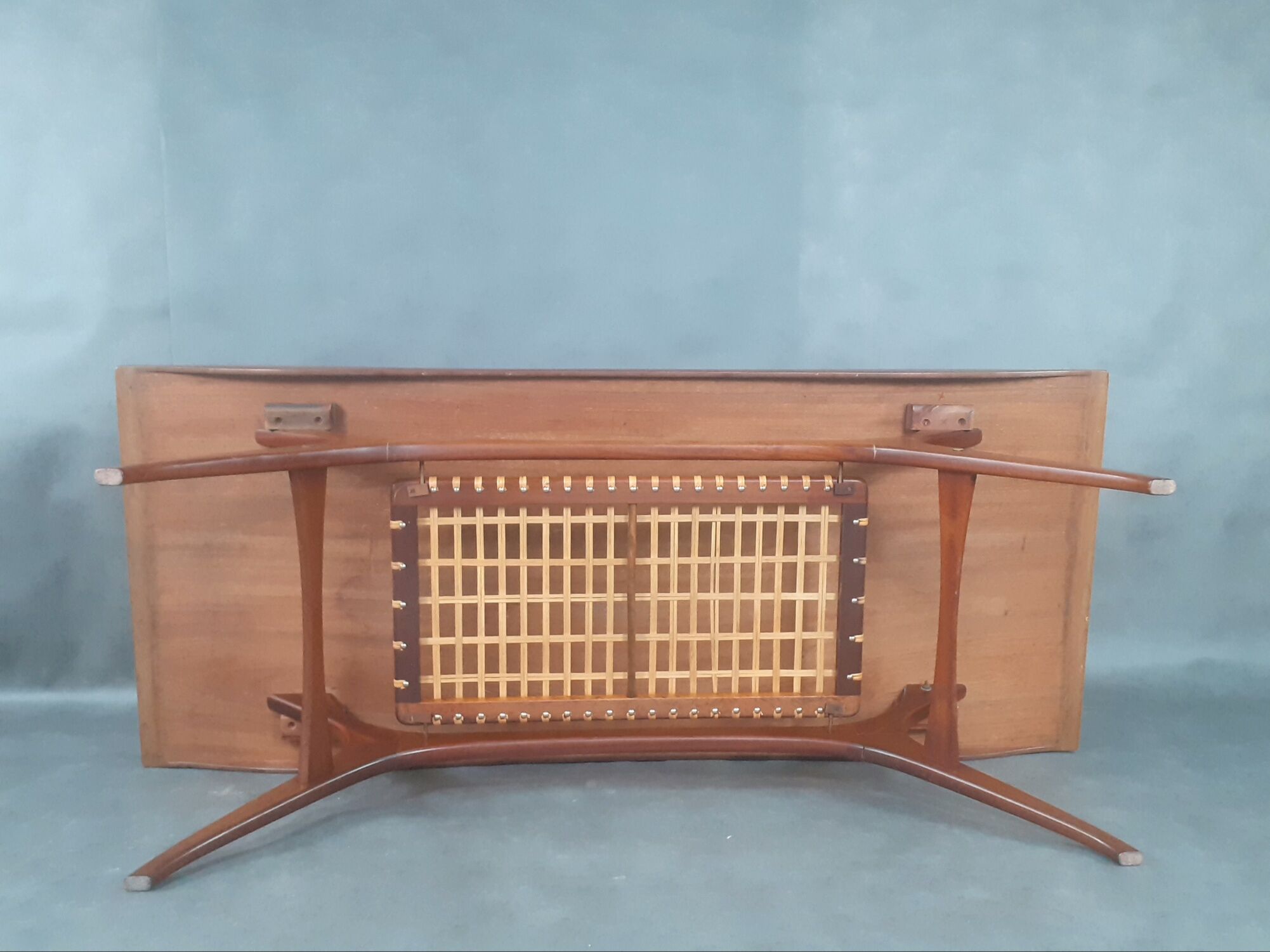 Teak & Fluted coffee table by Olav Laupsa for Sola Møbler, Vintage Norwegian 1960s