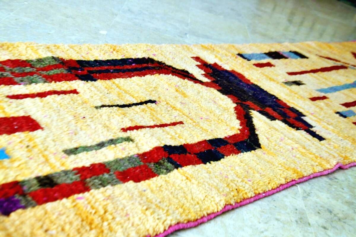 Moroccan Berber carpet hallway Boujaad 314 x 80 cm New