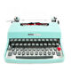 Typewriter, olivetti lettera 32 blue pastel