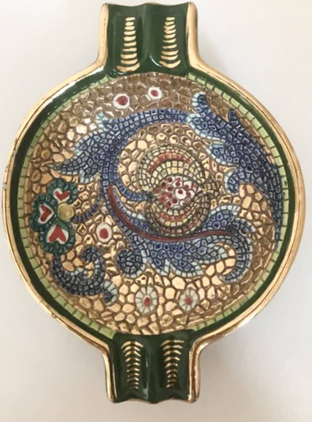 Ceramic and gold trinket dish