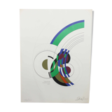 Space Age print by Johannes Burla entitled "rotating plastic"