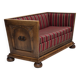 1960s, Danish 2-seater sofa, original condition, furniture wool, oak wood.