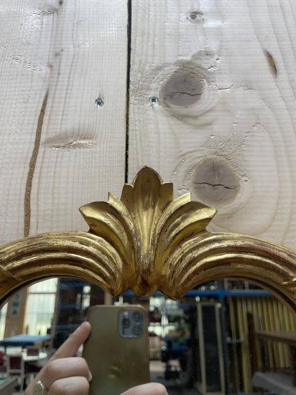 Petit miroir en bois doré de style Napoléon III