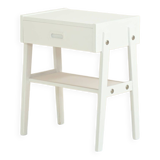 Scandinavian bedside table painted in white