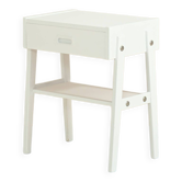 Scandinavian bedside table painted in white