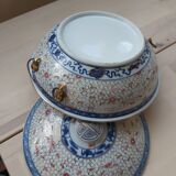 Vaisselle chinoise en porcelaine dite graine de riz  des années 50