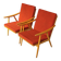 Pair of Boomerang armchairs by Antonin Suman for Ton (Thonet) 60