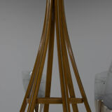 Mid-Century Wood & Glass Chandelier by Dřevo Humpolec, 1960s