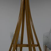 Mid-Century Wood & Glass Chandelier by Dřevo Humpolec, 1960s