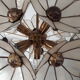 Lustre boule en laiton et nacre