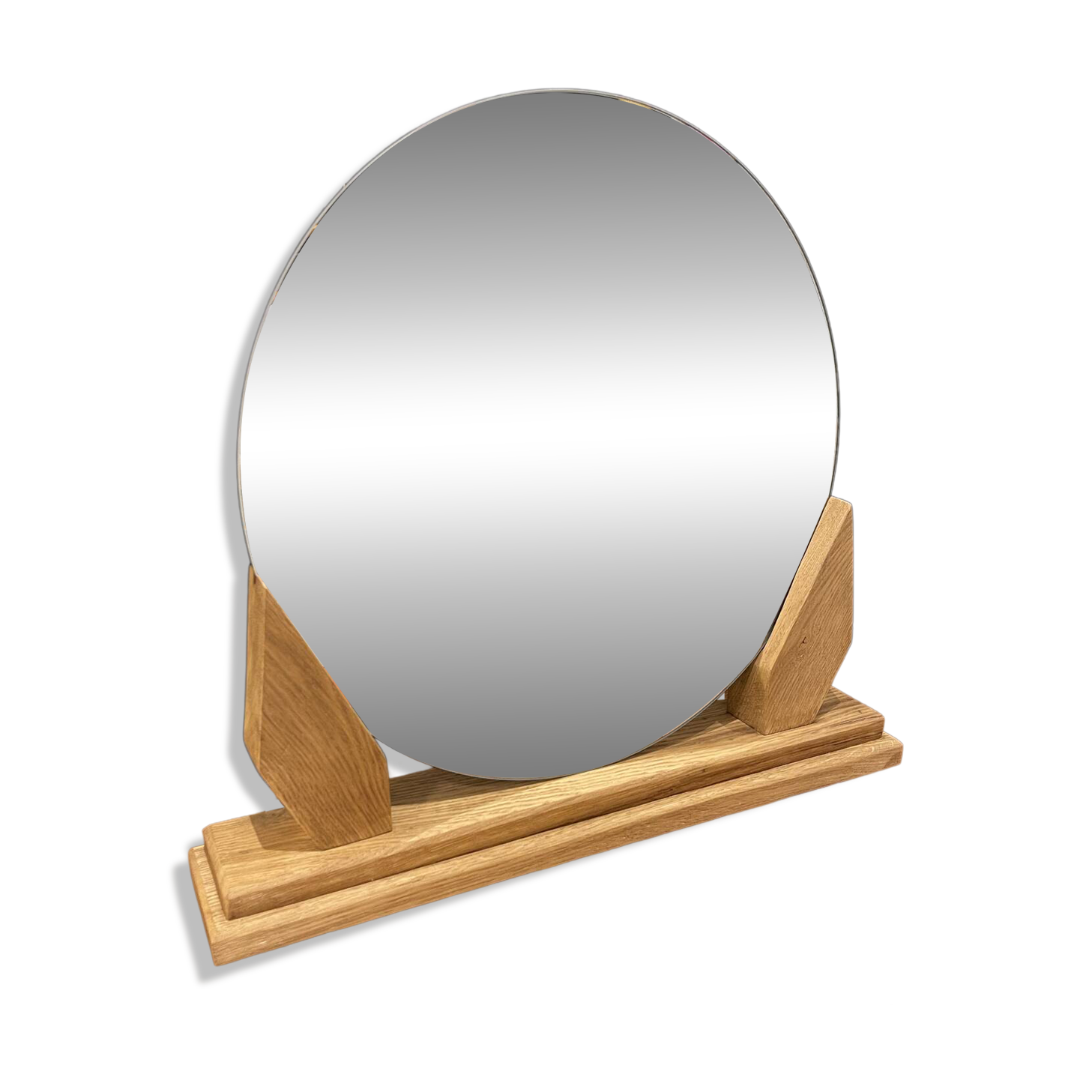Miroir à poser en chêne 1950