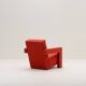 “Utrecht” chair by Gerrit Rietveld for Cassina, 1990s Italy.