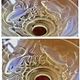 Art Deco lamp 1930 wrought iron opalescent glass fish Ezan