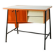 Formica, beech and black metal desk, Modernist Design, 1960