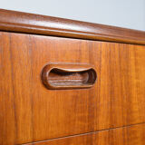 Mid-Century teak chest of drawers by Poul Jessen for PMJ Viby, 1960s