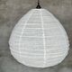 Average suspension in rattan and natural linen with a Japanese droplet shape H