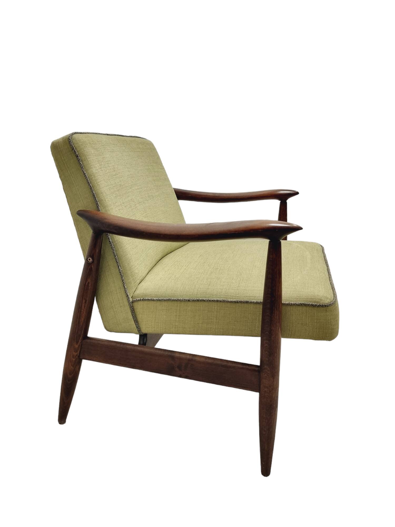 Set of GFM-87 armchairs with footrest by E. Homa/J. Kędziorek, 1960-70's, Polish