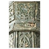Large carved wooden columns