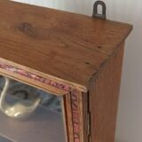 Vintage oak wall display case