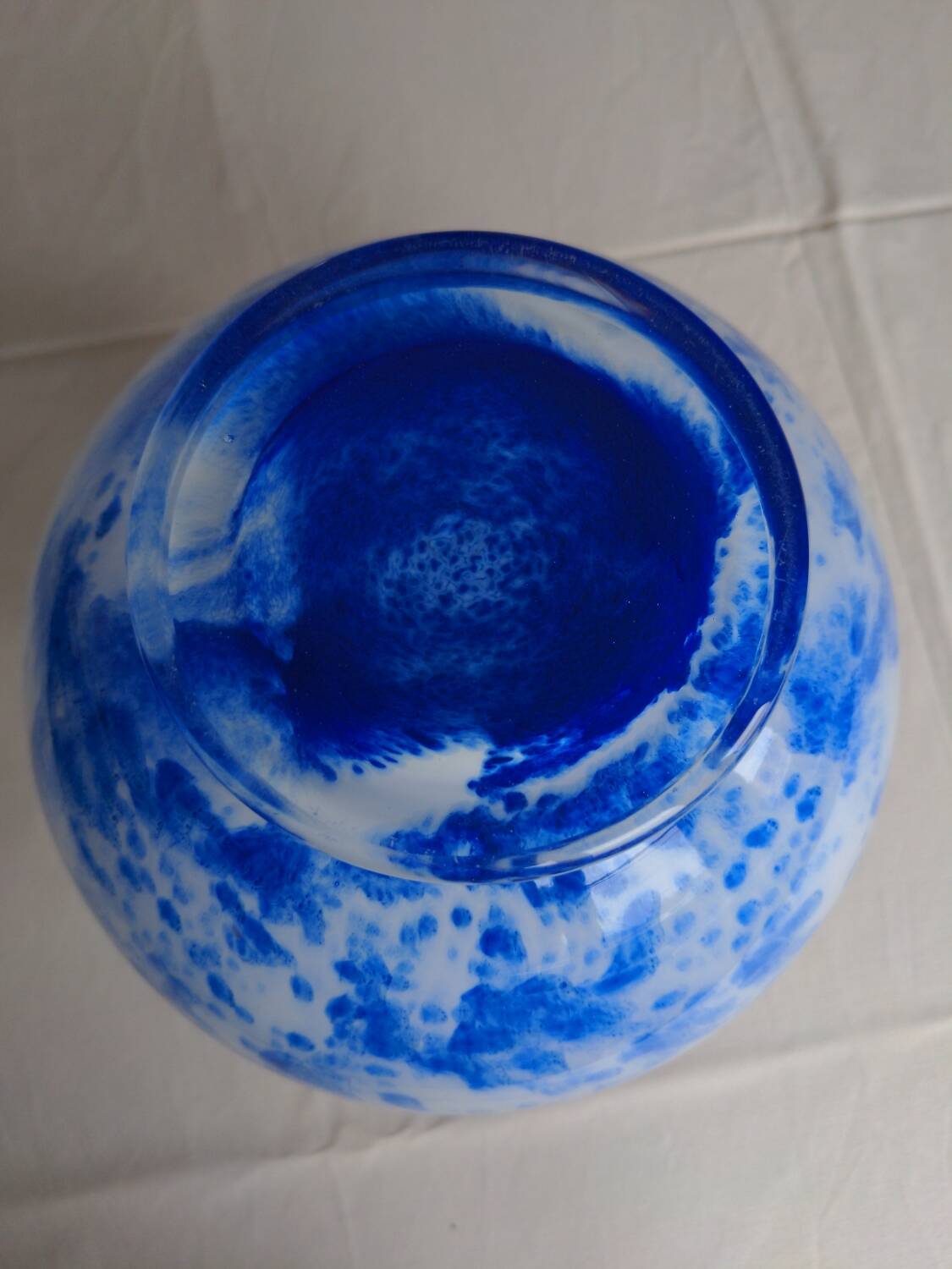 Blue opaline vase