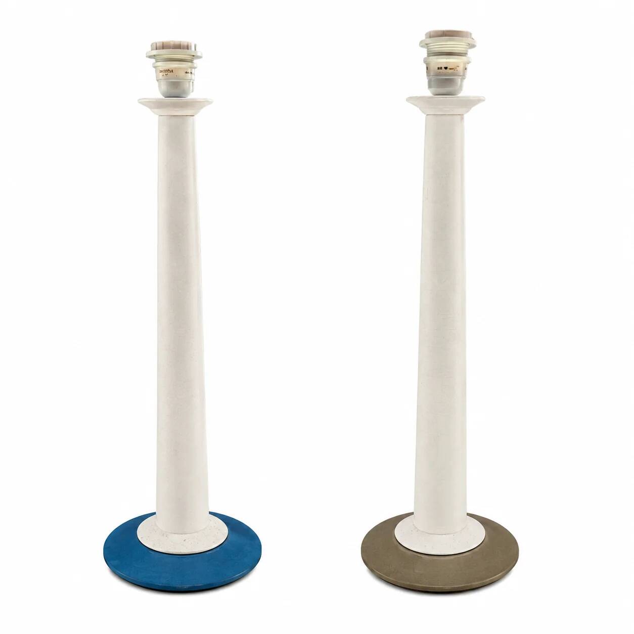 Ensemble de 2 lampes de table totem Kostka rares / époxy / France années 1980