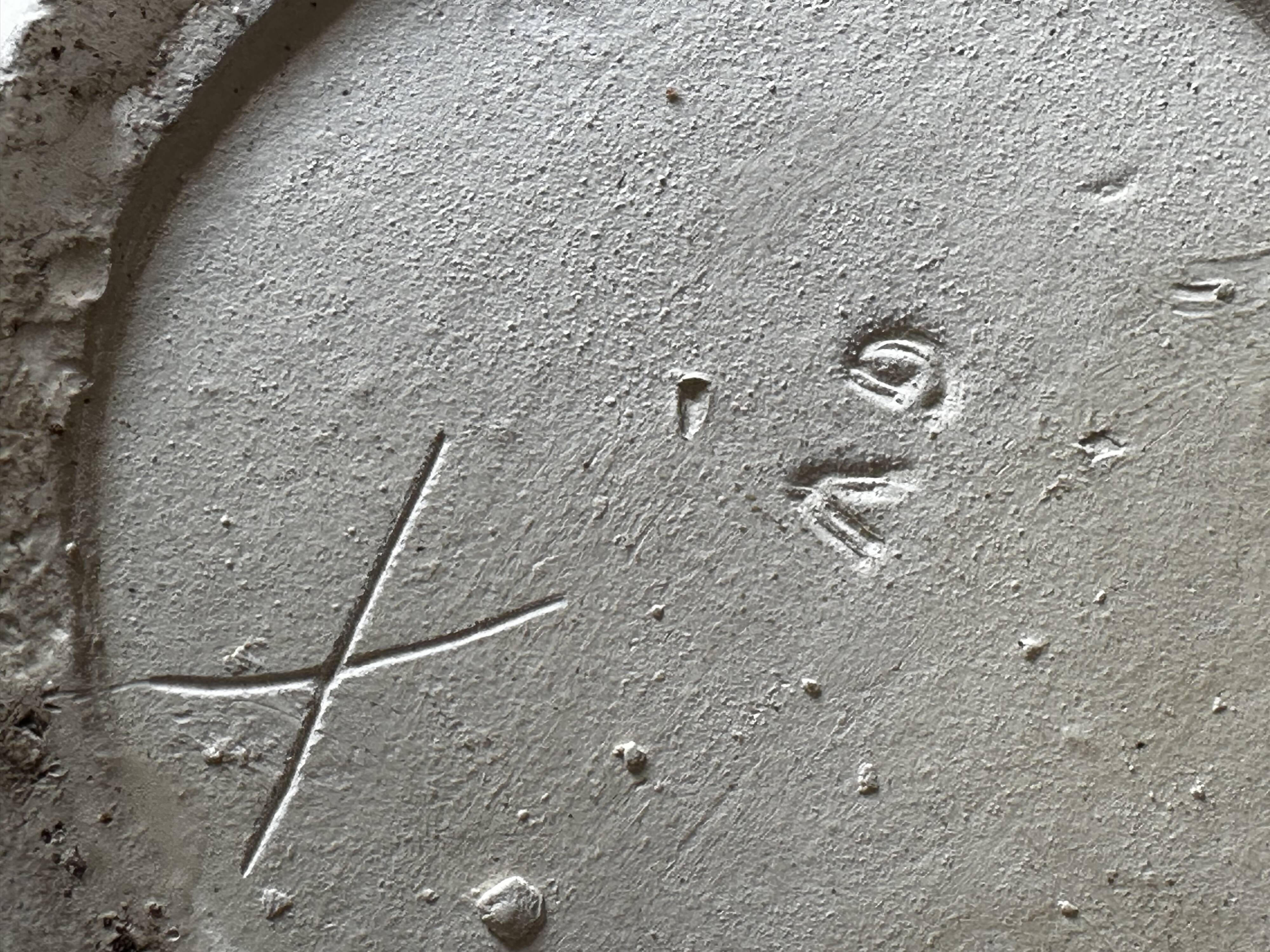 Art Deco vase signed GV (Croismare) raw and glazed ceramic