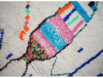 Colorful Berber carpet 245 x 150cm