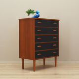 Teak chest of drawers, Danish design, 1970s, production: Denmark