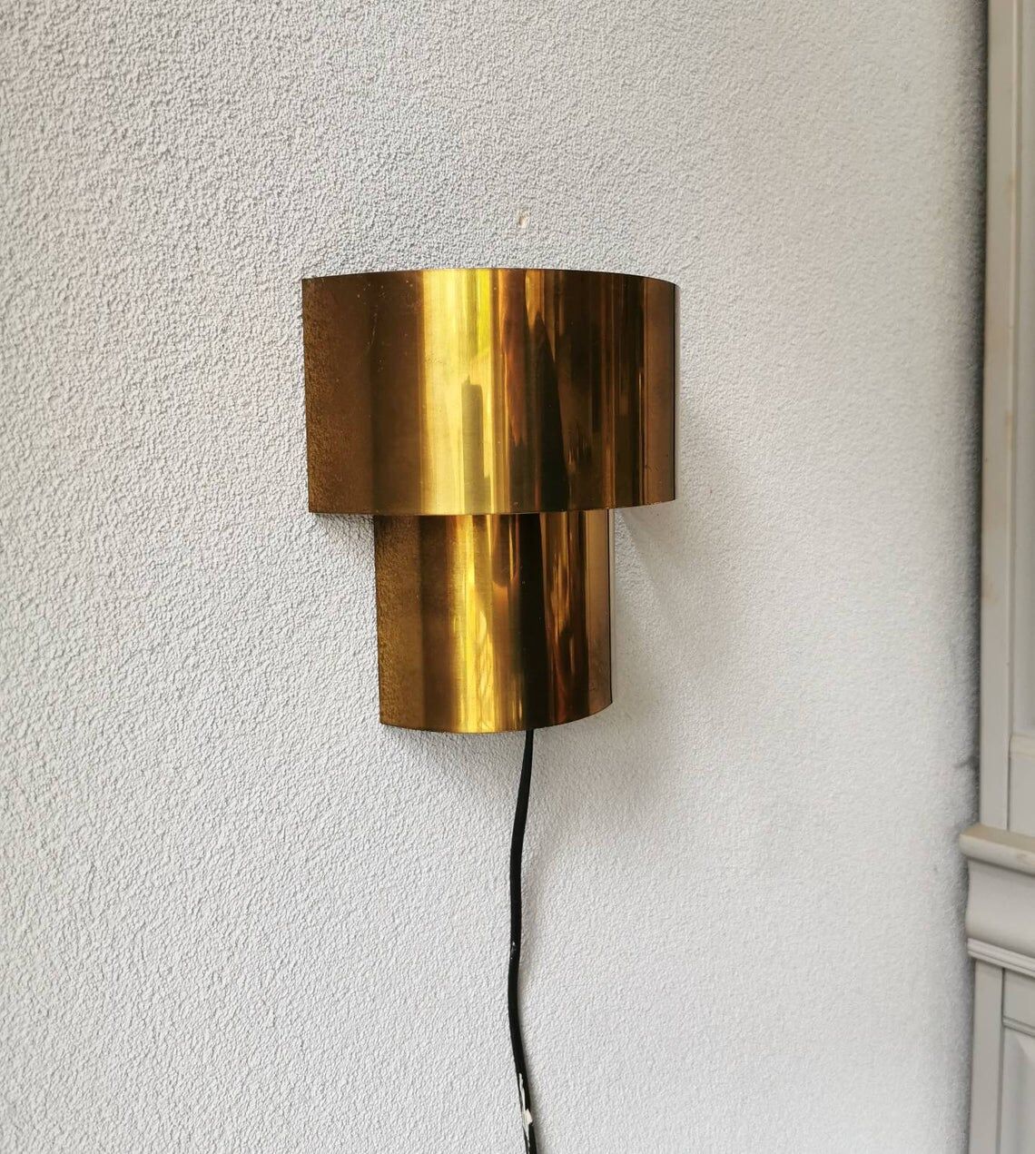 80s metal wall lamp