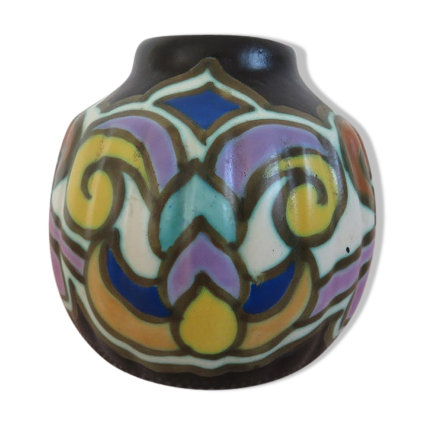 Bergen ceramic vase signed art deco 20s 30s