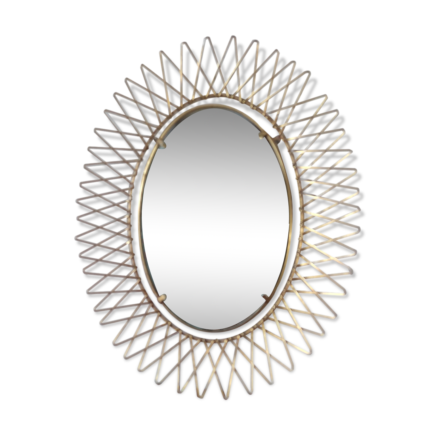 Retractable sun mirror, 34x27 cm