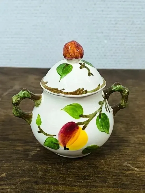 Vintage sugar bowl Villeroy & Boch "Ma Pomme" - Hand-painted - (V9)