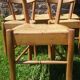 6 straw and beech bistro chairs