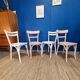 Série de 4 chaises bistrot vintage patinées