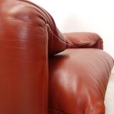 2 Cassina Maralunga fauteuils with ottoman