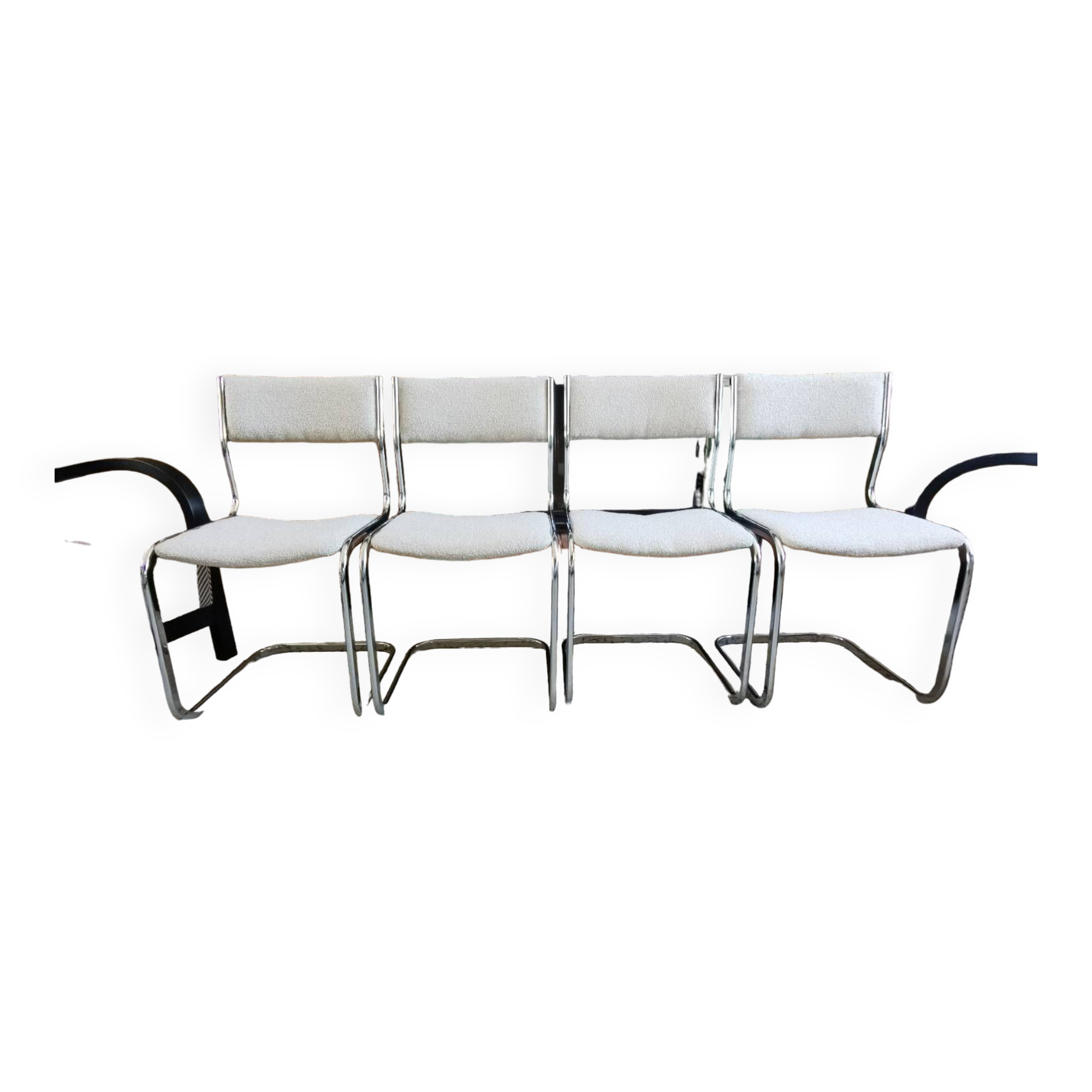 4 renovated vintage sled chairs