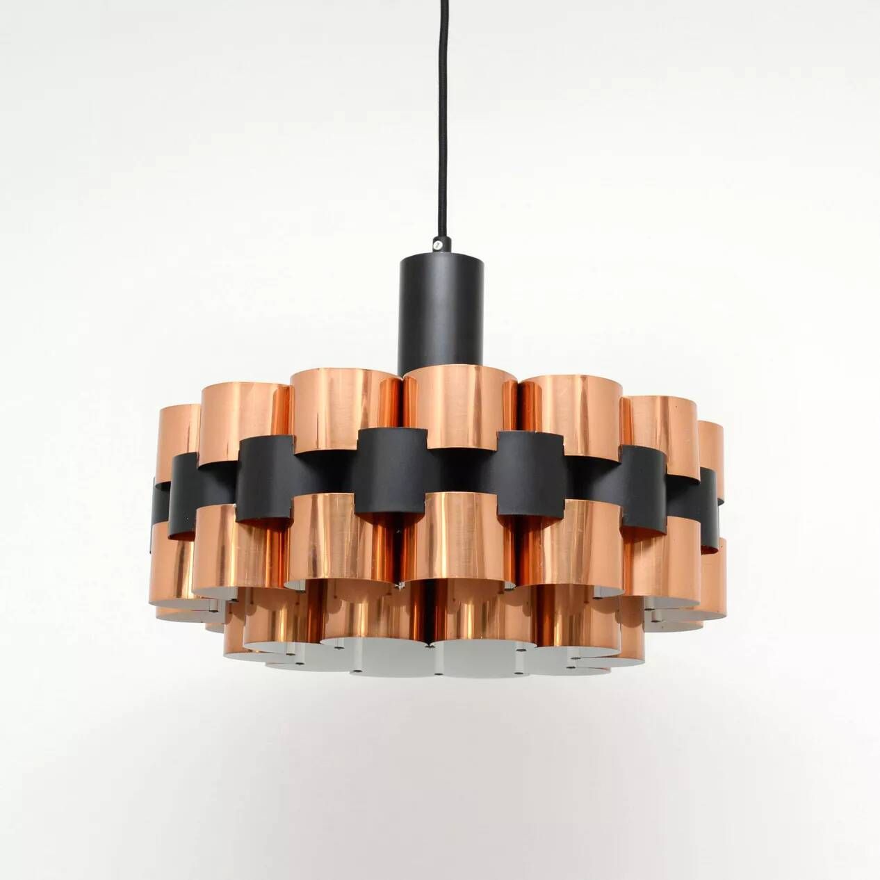 Copper lamp by Wener Schou for Coronell Elektro, 1970s